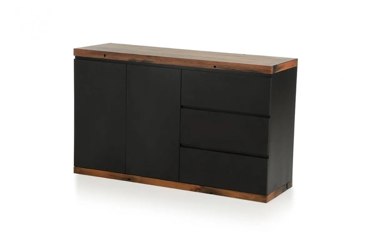 Modrest Norse Modern Black & Ship Wood Buffet