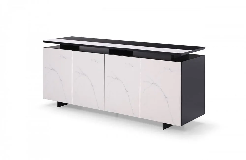 Modrest Schulz Modern Black & White Ceramic Buffet