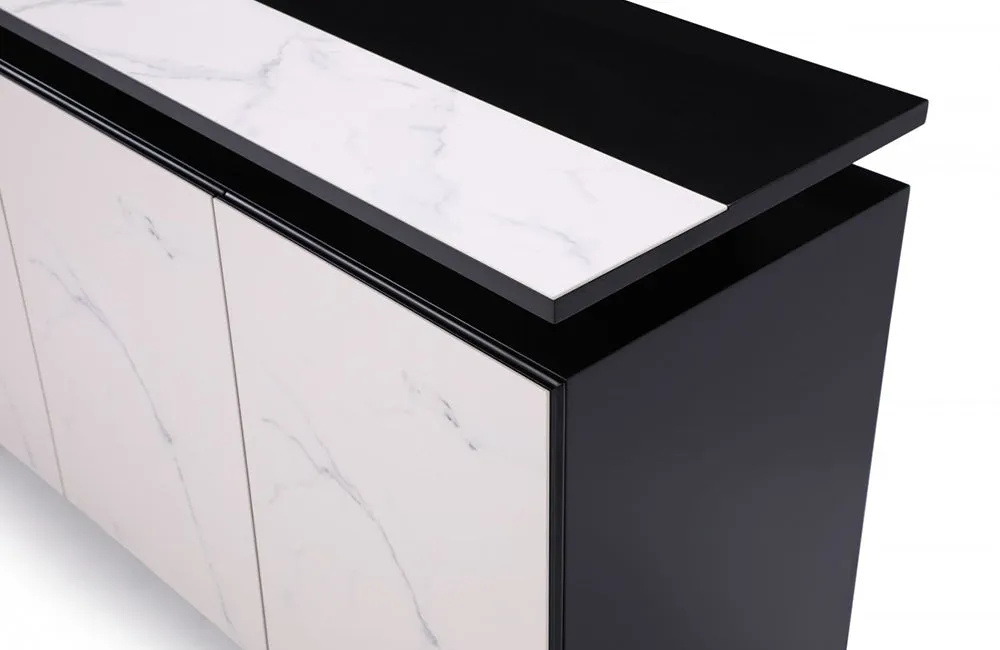 Modrest Schulz Modern Black & White Ceramic Buffet