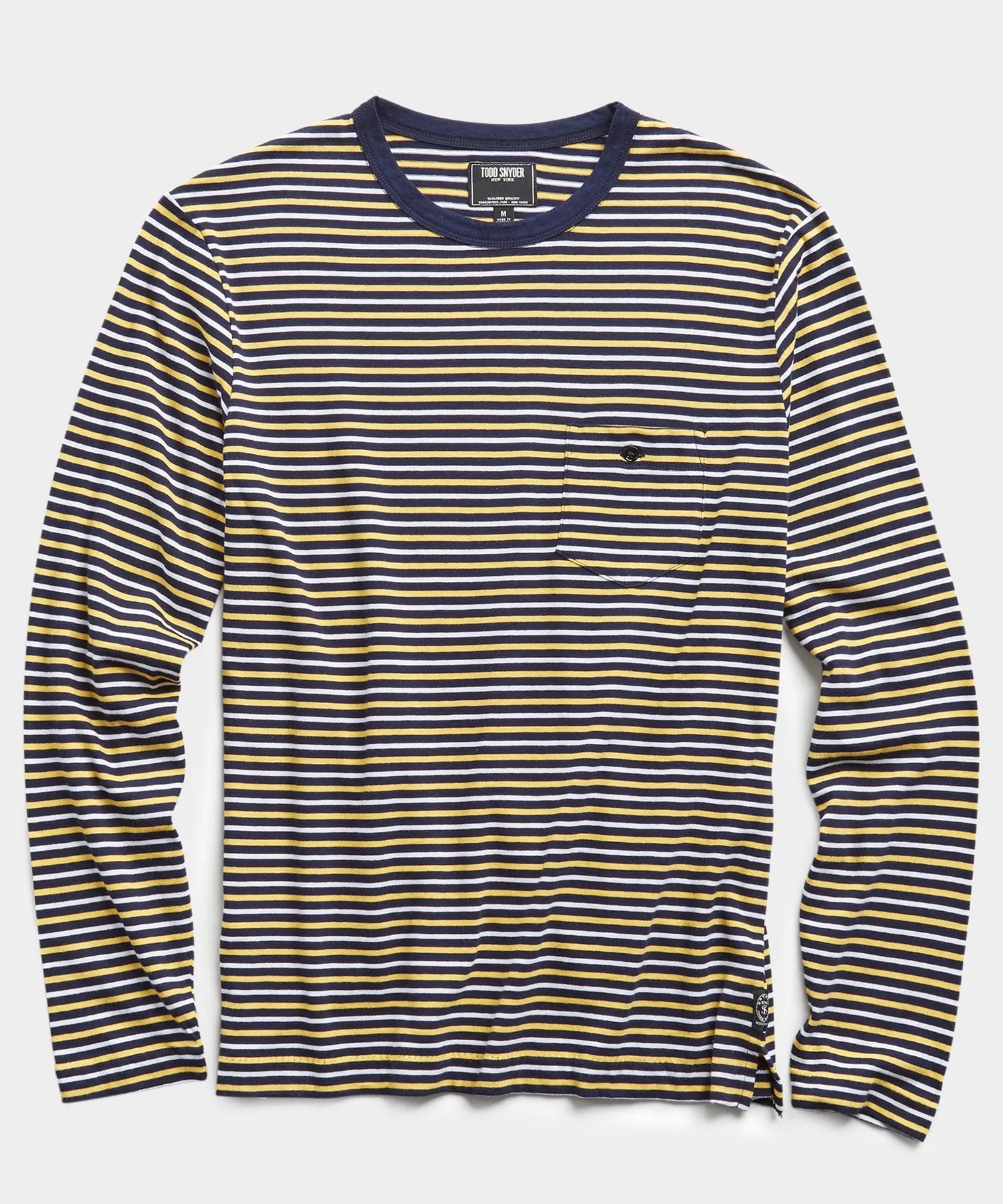 Nautical Striped Long Sleeve T-Shirt in Navy