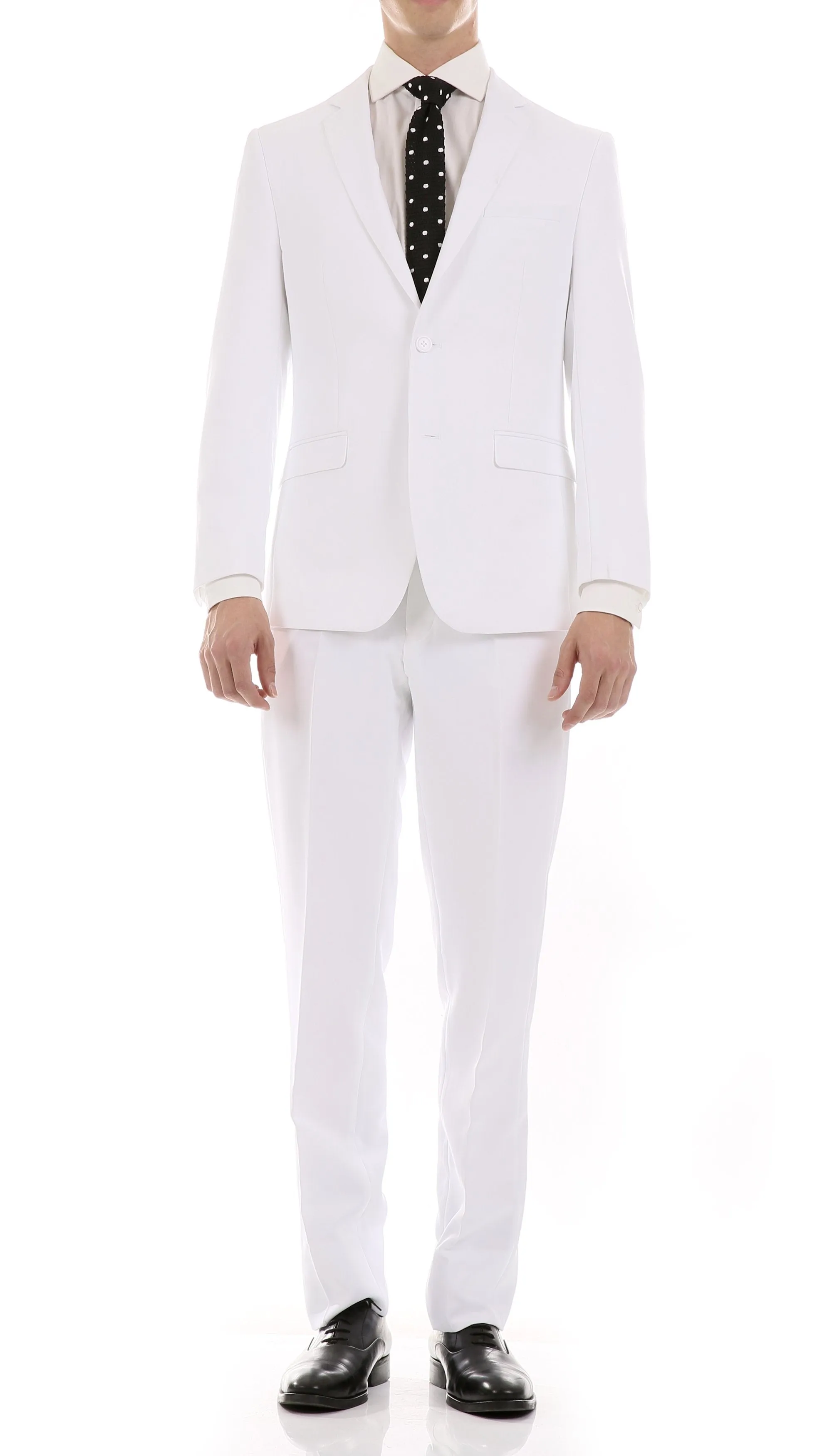 Oslo White Slim Fit Notch Lapel 2 Piece Suit