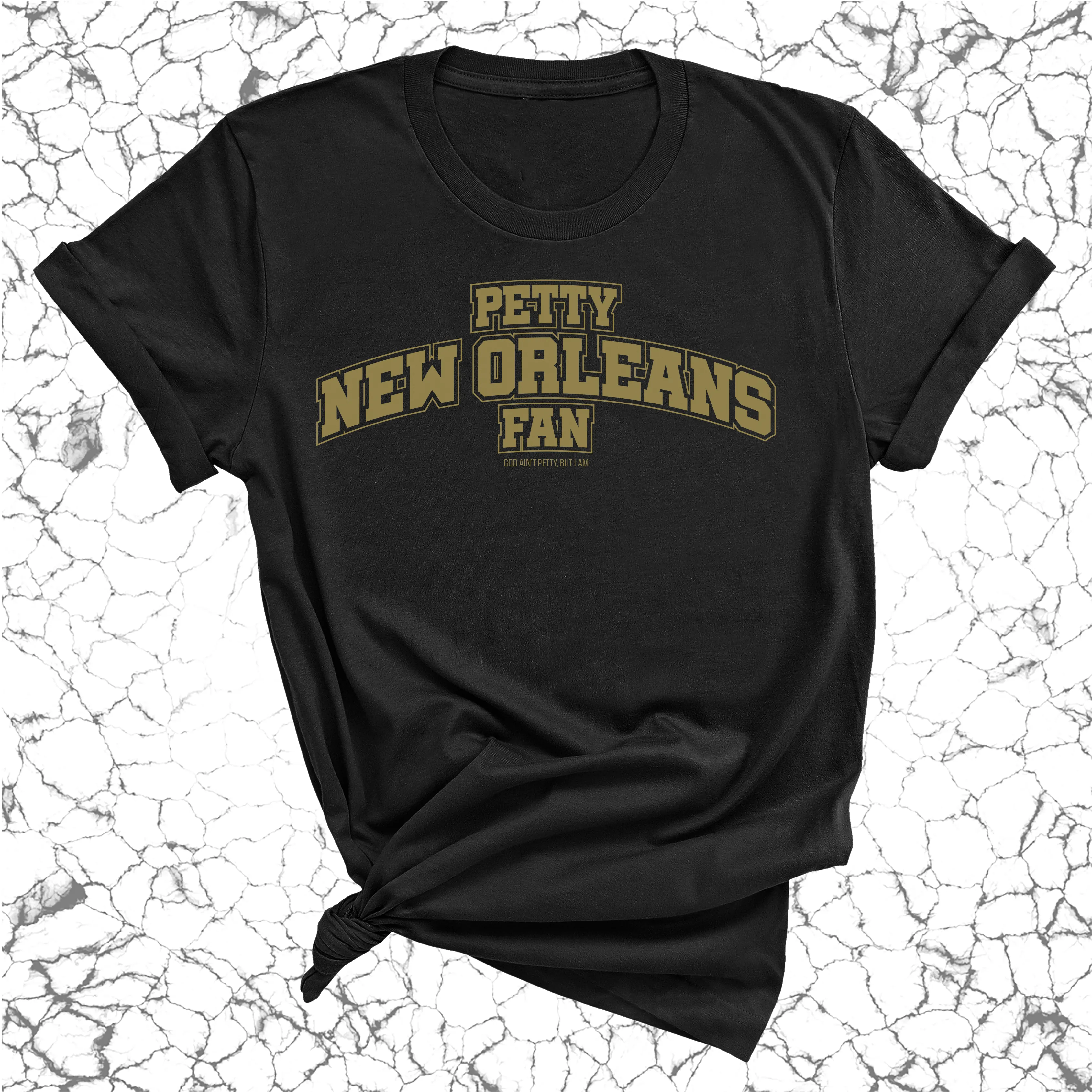 Petty New Orleans Fan Unisex Tee (Black/Old Gold)