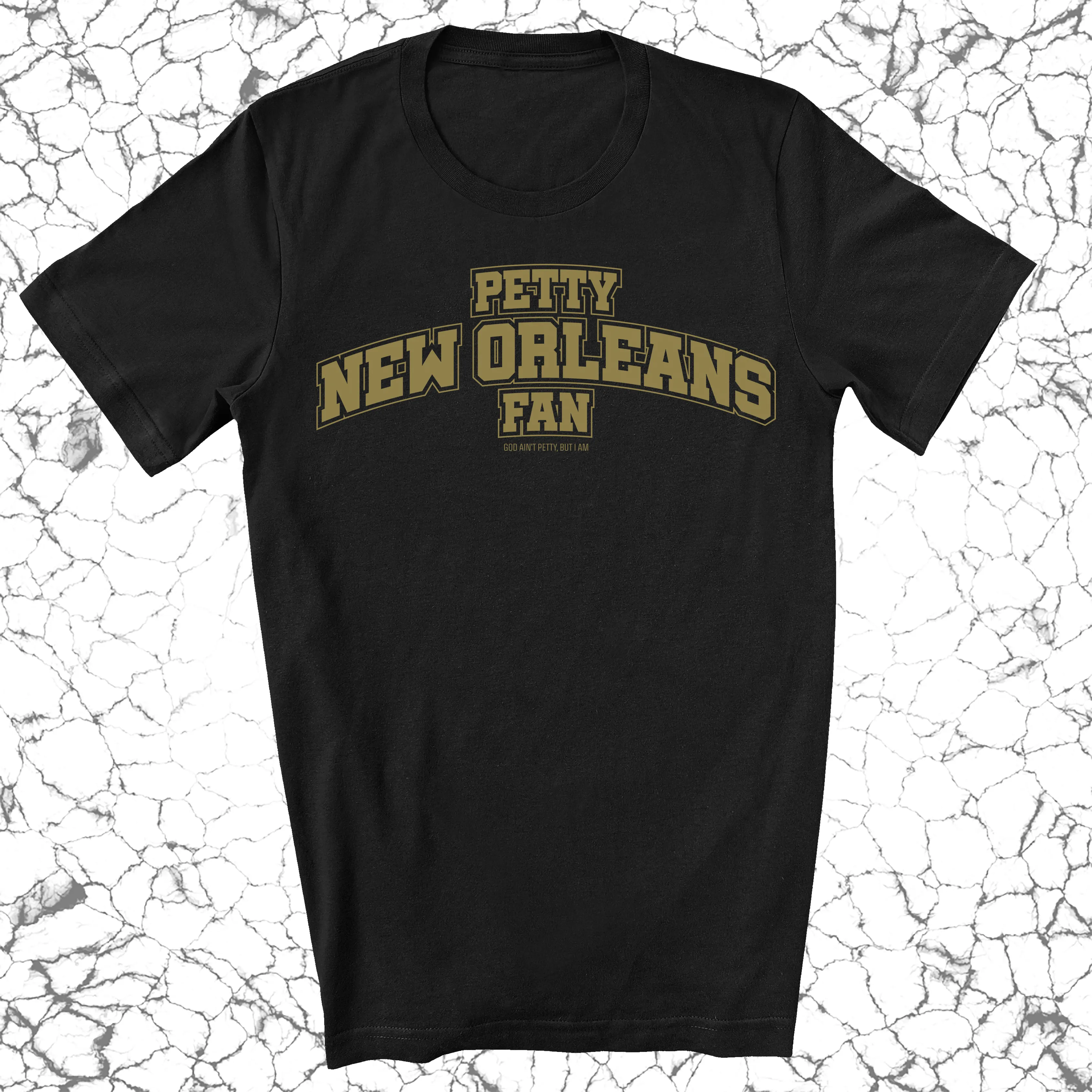 Petty New Orleans Fan Unisex Tee (Black/Old Gold)