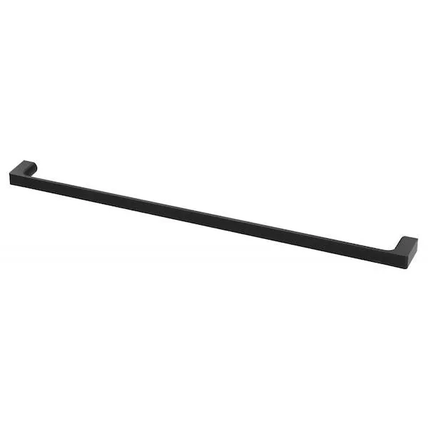 Phoenix Gloss Single Towel Rail Matte Black 600mm - 800mm