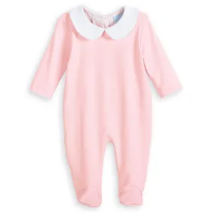 Pink Collared Pima Footie