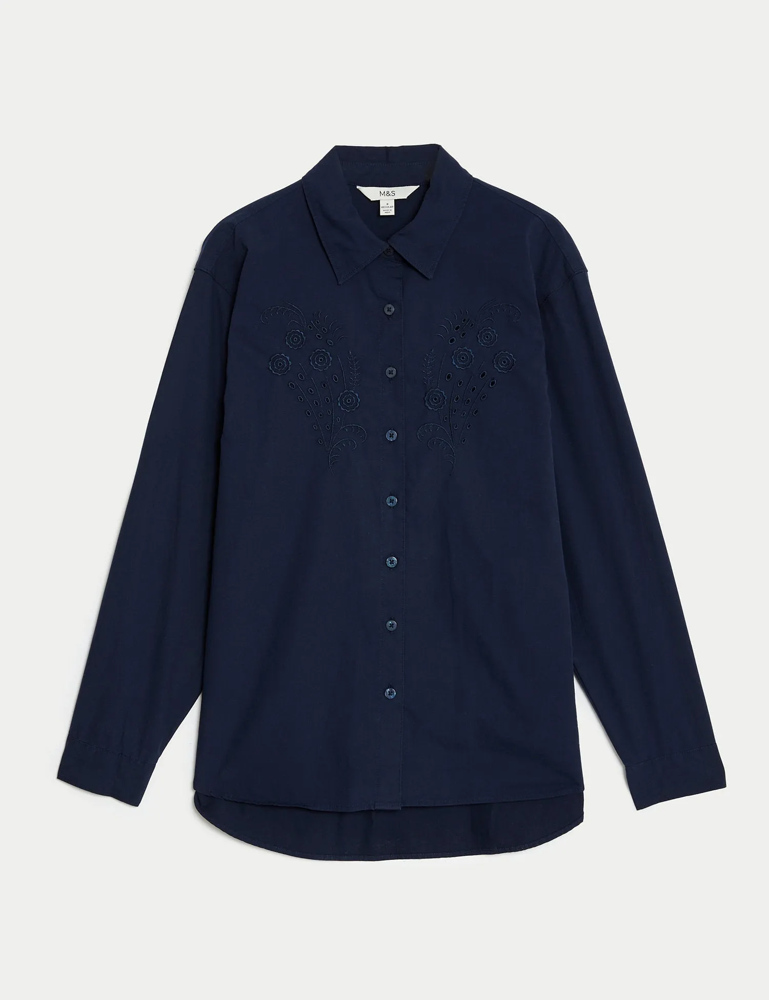 Pure Cotton Cutwork Detail Shirt