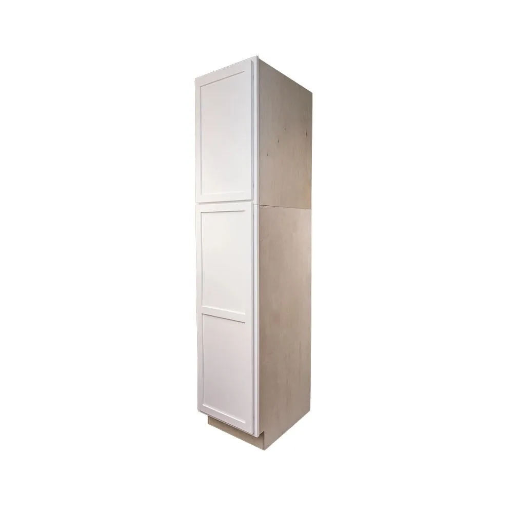 Pure White 18" x 90" Tall Pantry Linen Cabinet