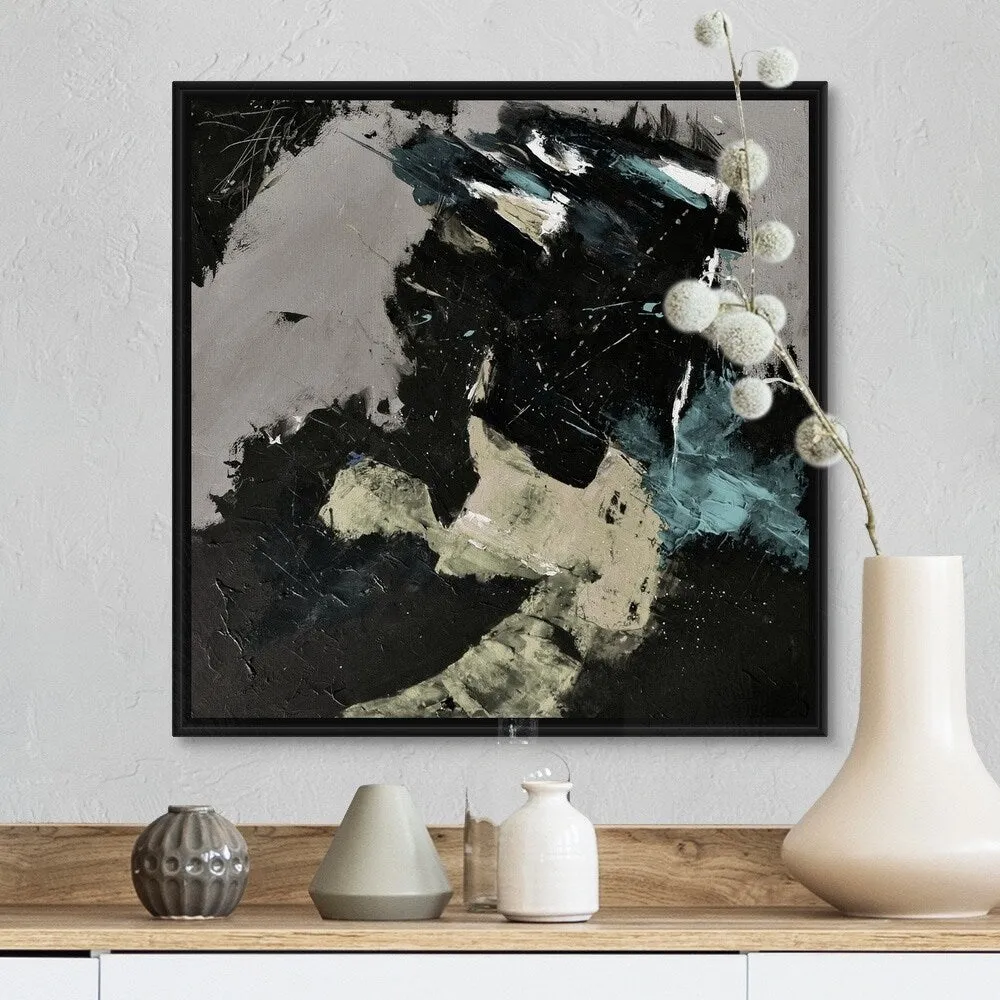 "Abstract 88115069" Black Float Frame Canvas Art