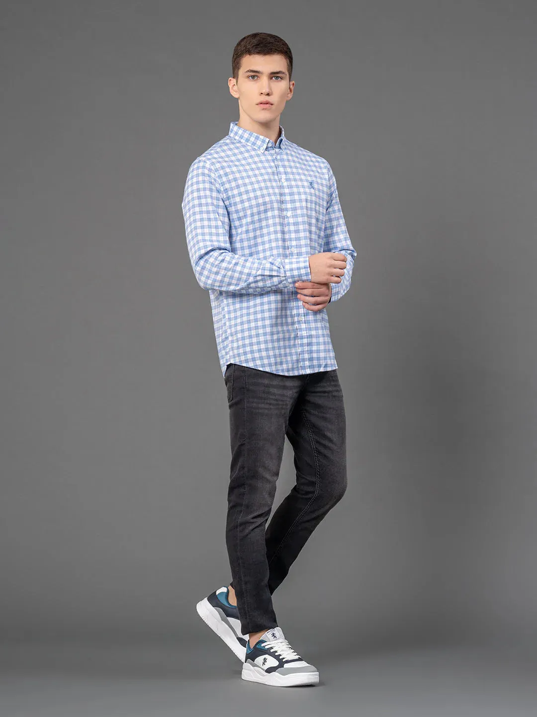 RedTape Pastel Checked Shirt for Men | Classic & Versatile