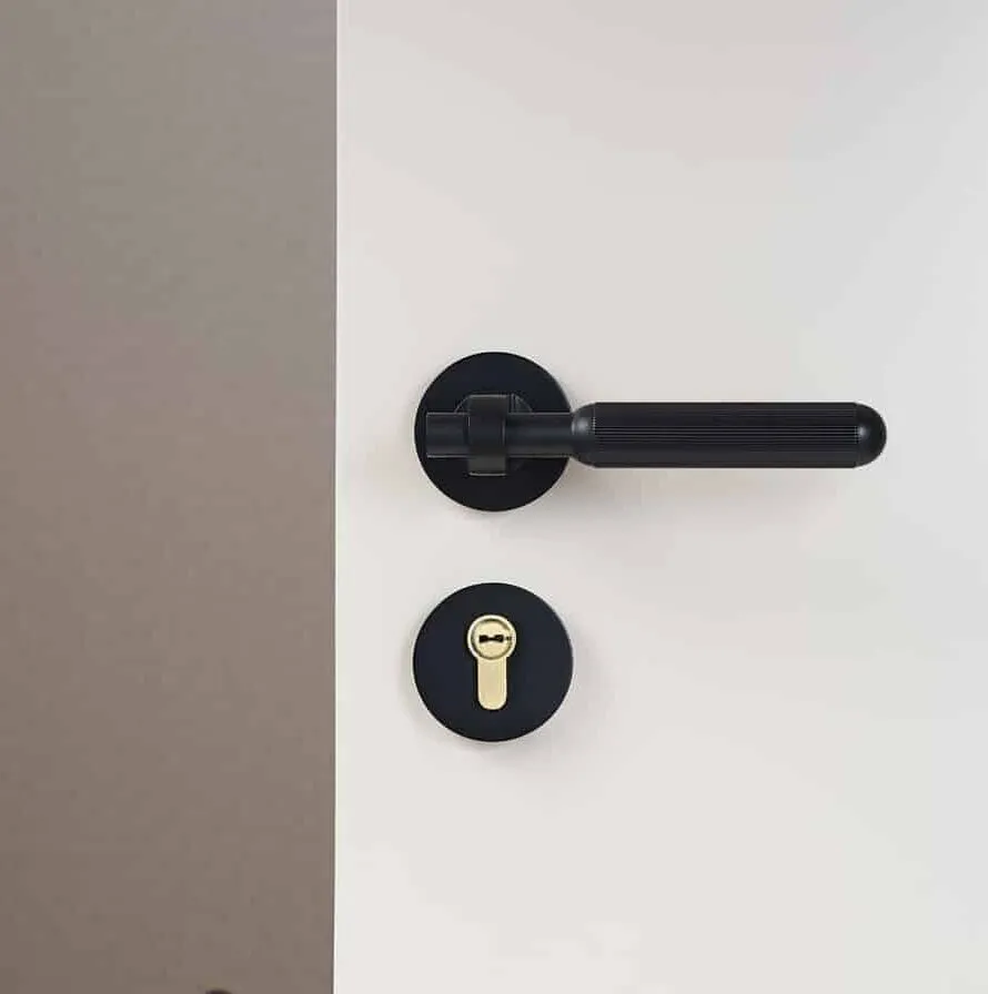 ROL Solid Brass Lever Handle & Lock Set