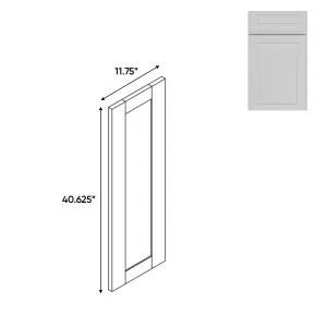 RTA - Elegant Shaker White - 11.75"W x 40.62"H - Matching Wall End Panel