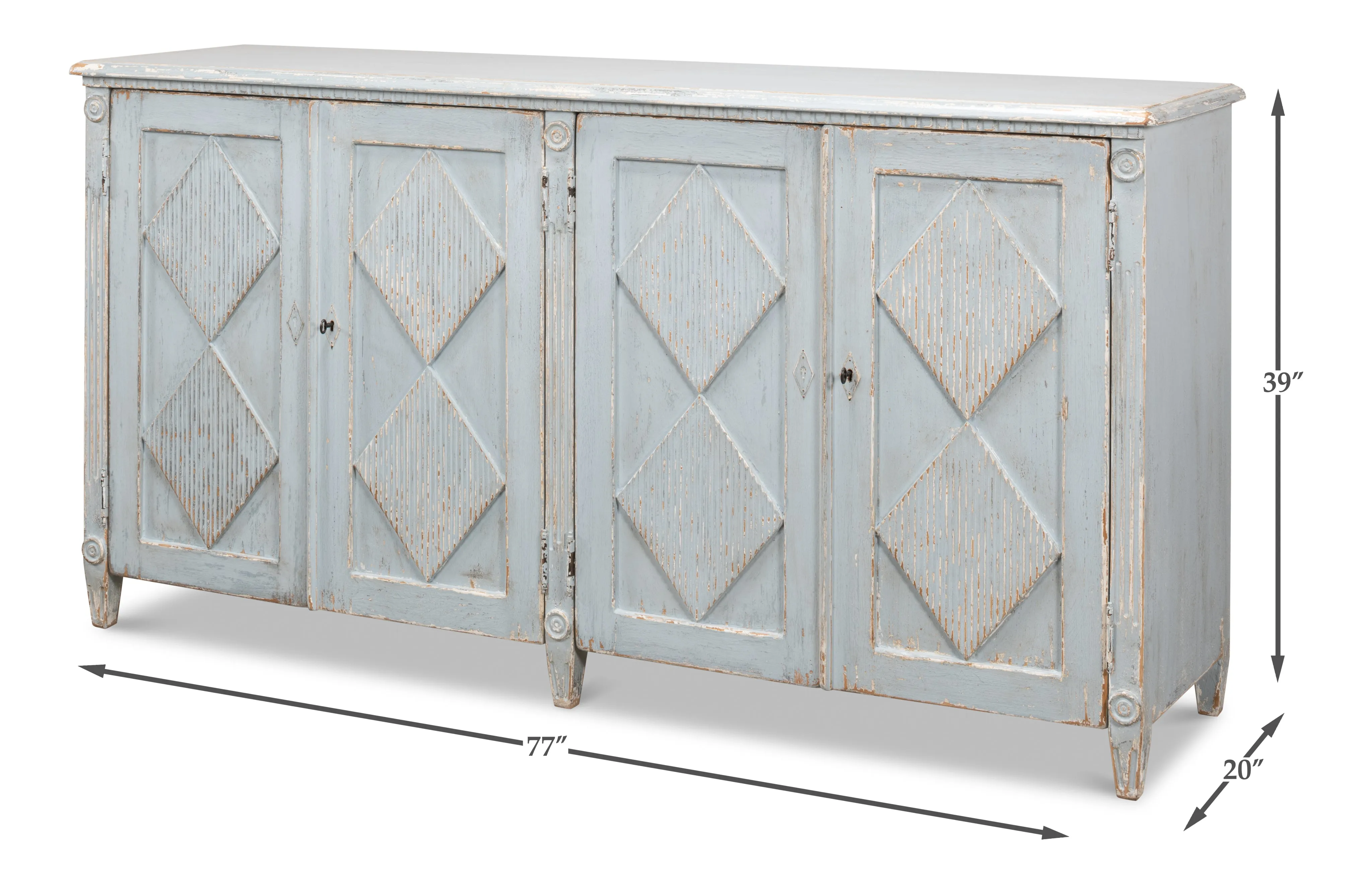 Sarreid - Roanne Sideboard - Blue - Traditional