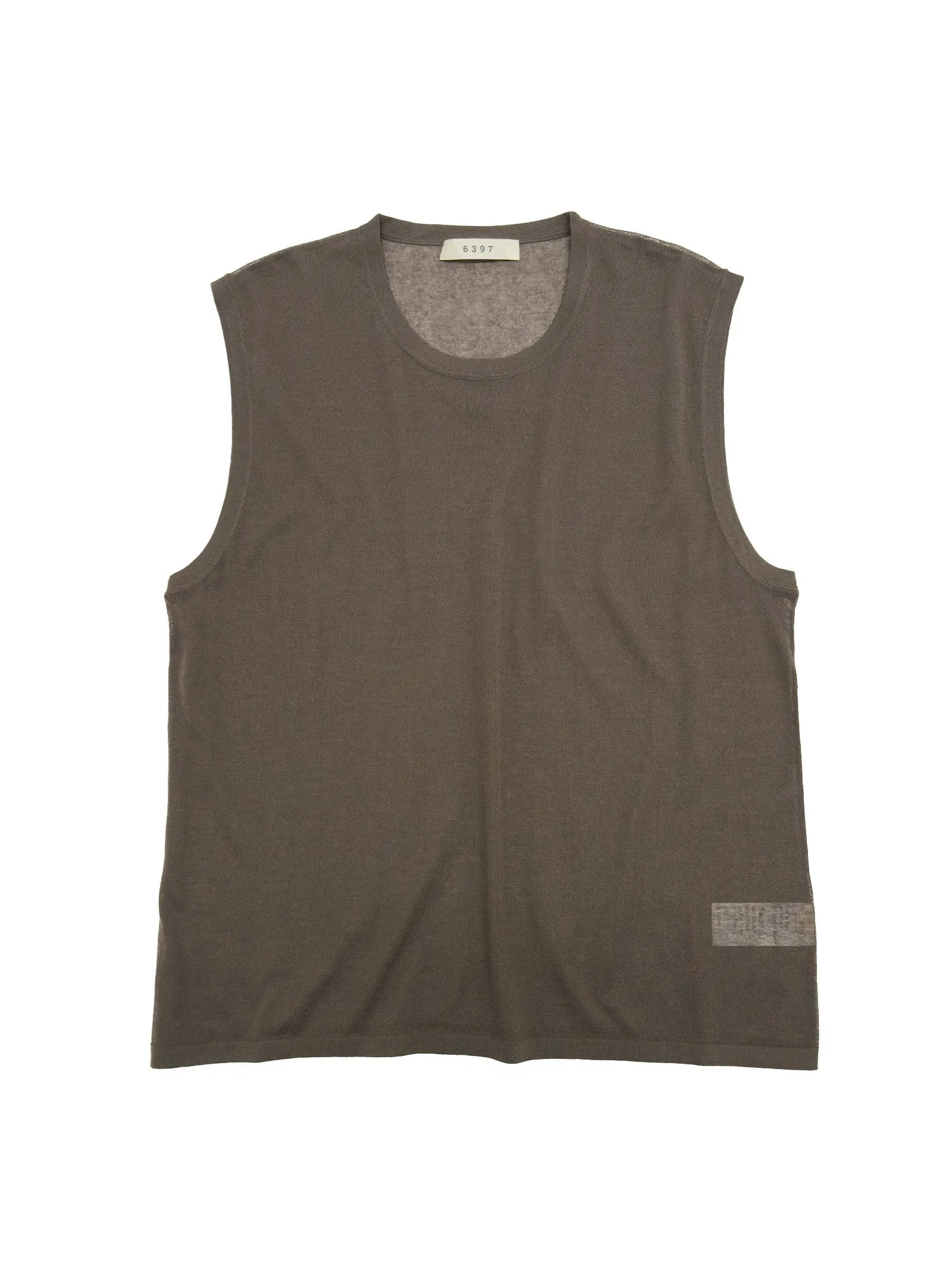 Sheer Muscle Tank in Bark