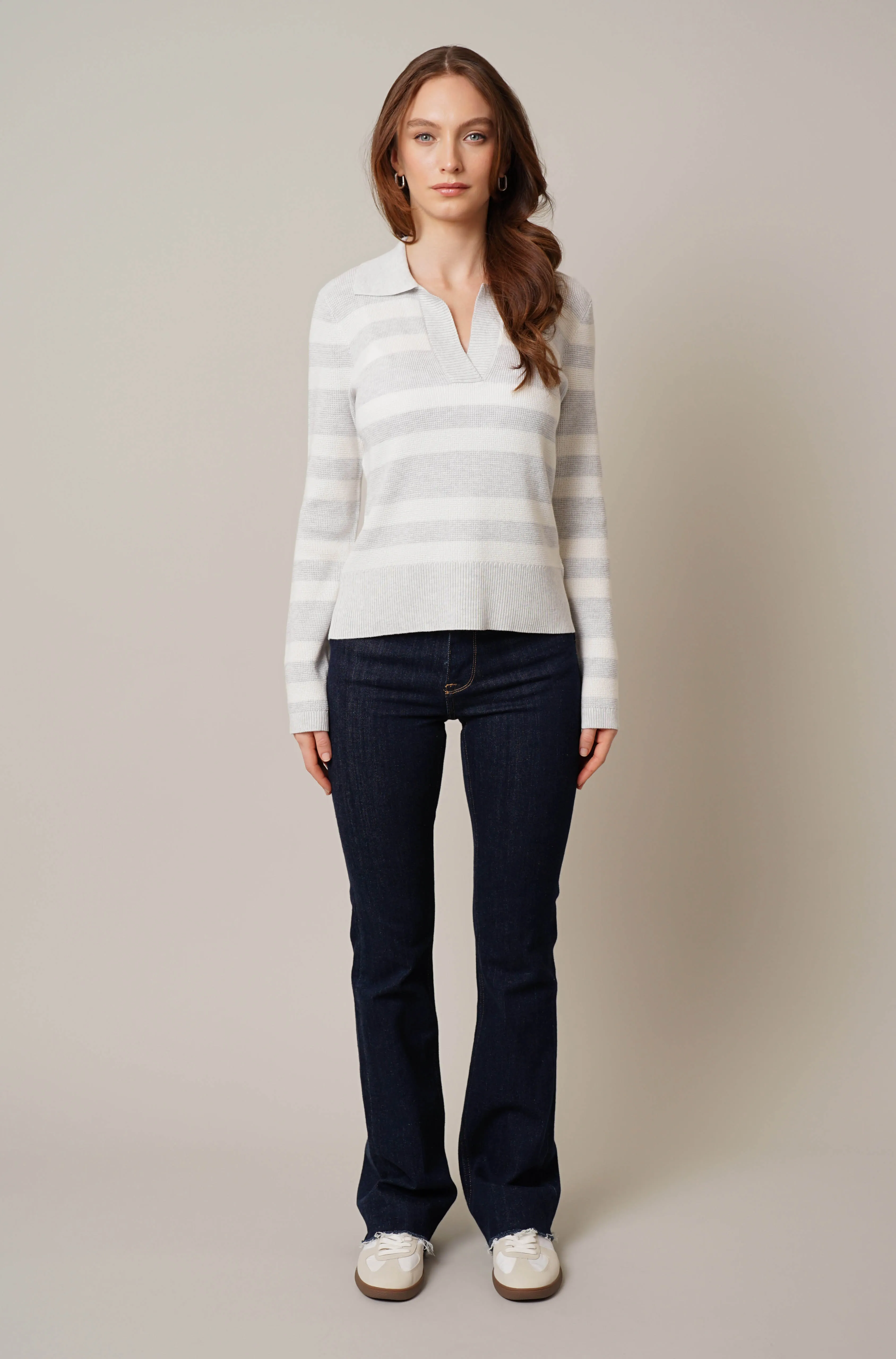 Striped Collared Pullover