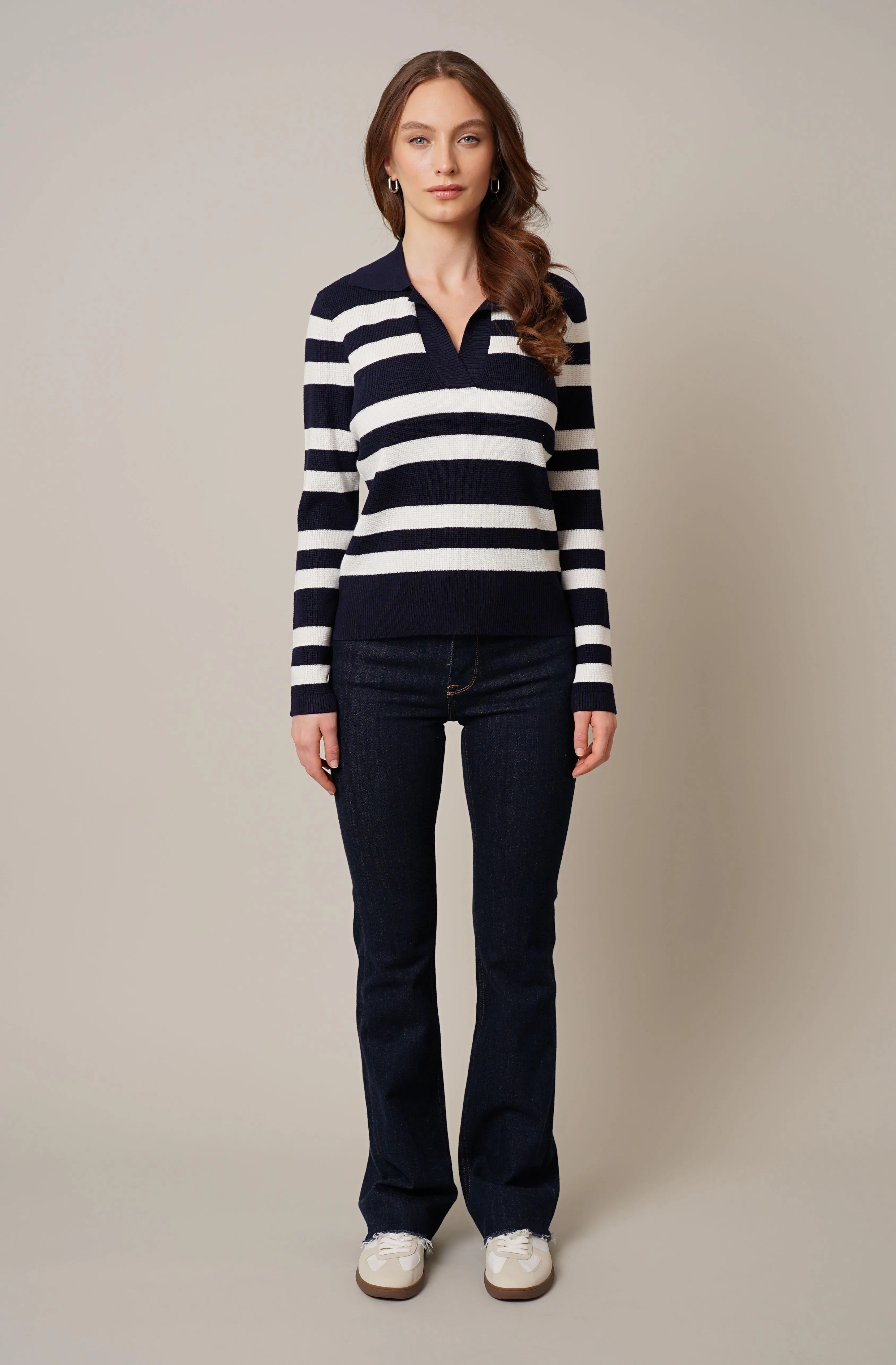 Striped Collared Pullover