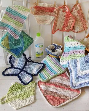 Stripes Dishcloth Set Crochet Pattern