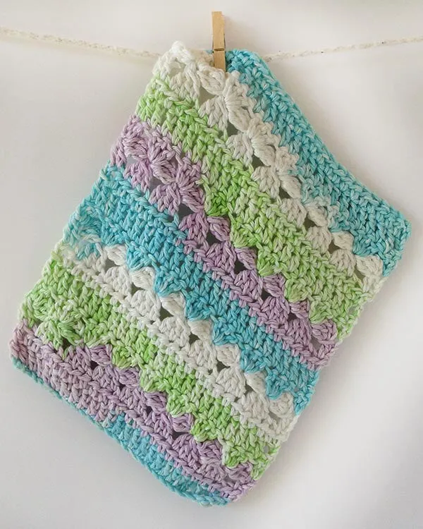 Stripes Dishcloth Set Crochet Pattern