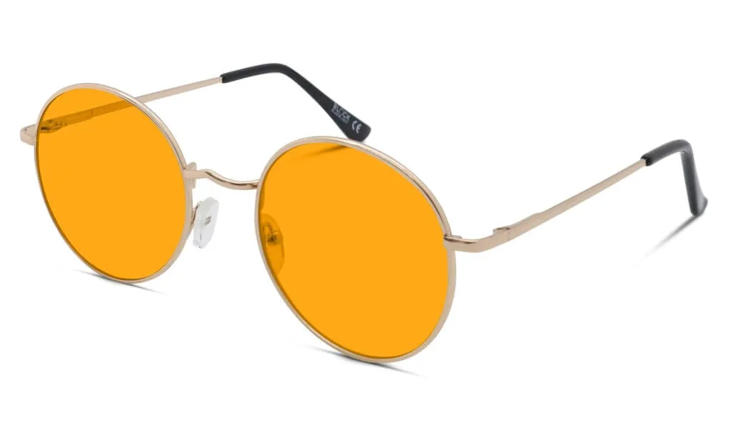 SunDown Elton Blue Blocking Glasses - Gold - Prescription