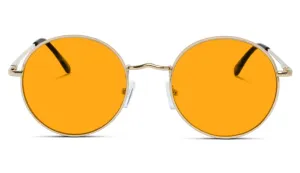 SunDown Elton Blue Blocking Glasses - Gold - Prescription