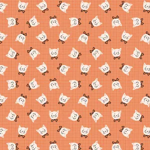 Sweet Tooth | Orange Kitty Box by Elea Lutz for Poppie Cotton | ST24309