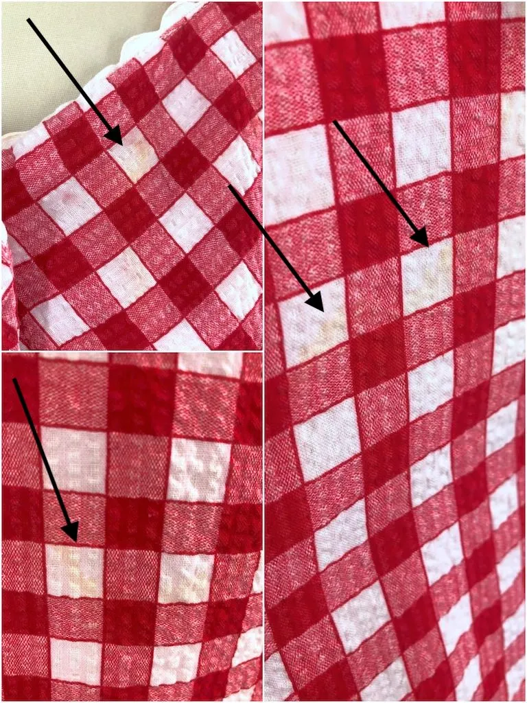 Vintage 1930s Red Gingham Dress