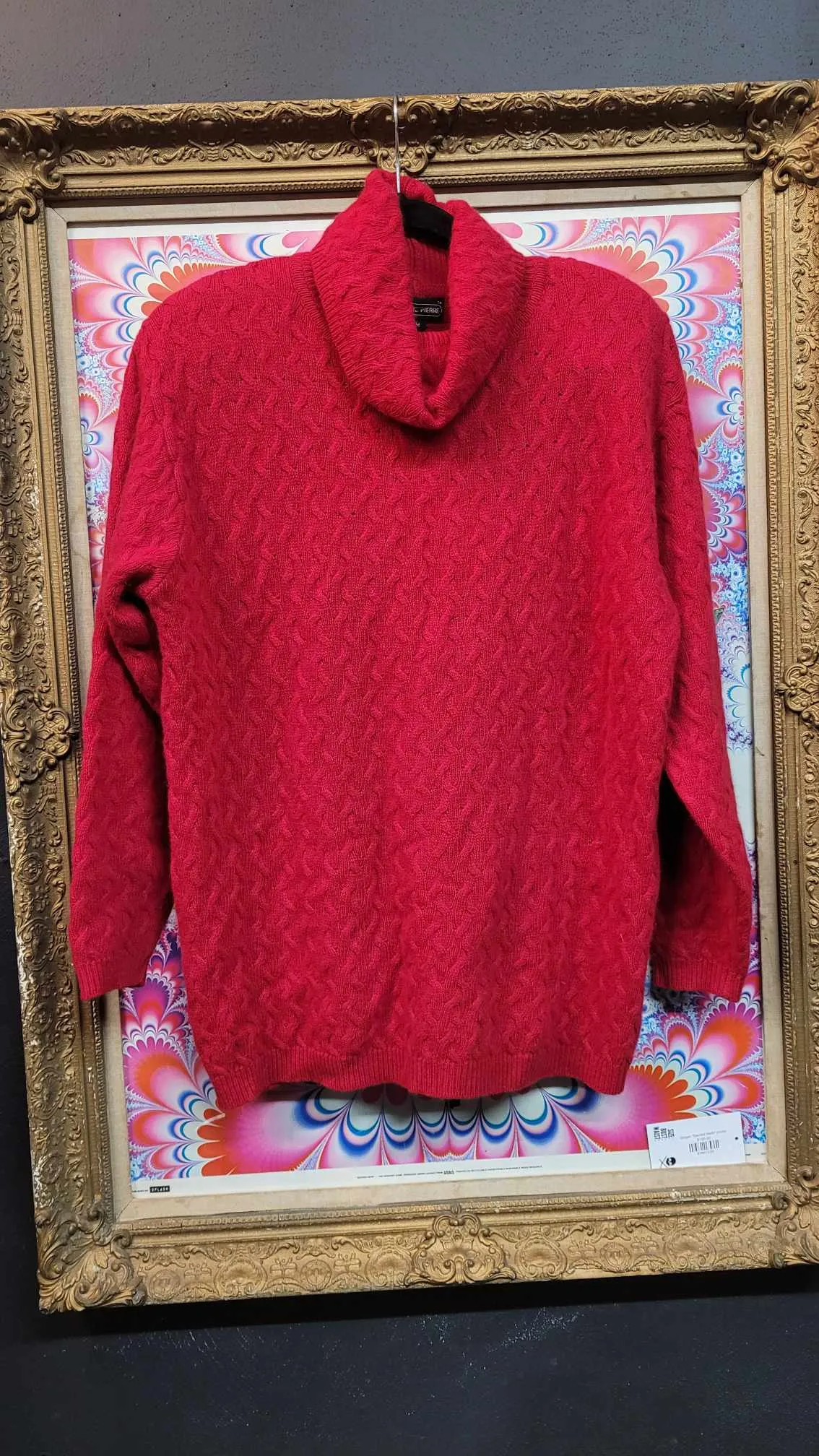 Vintage 80's Red Turtle Neck Sweater