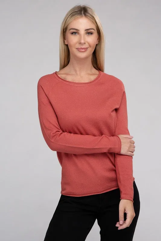 Viscose Round Neck Basic Sweater