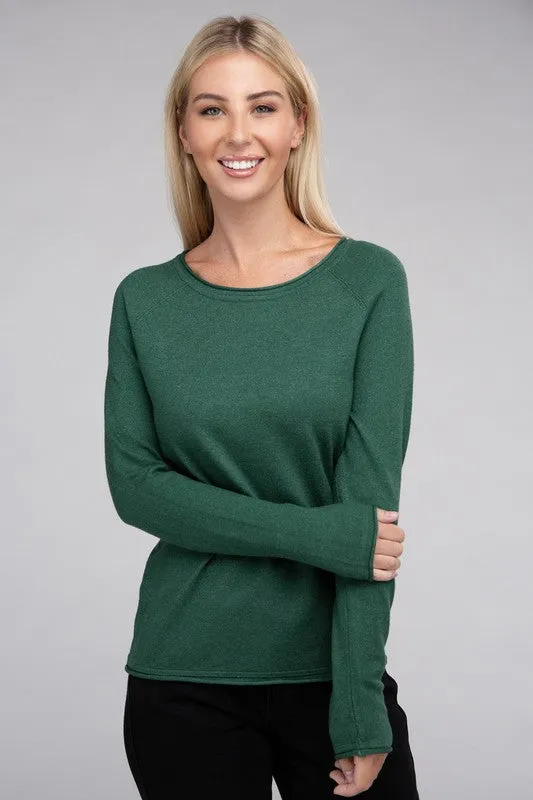 Viscose Round Neck Basic Sweater