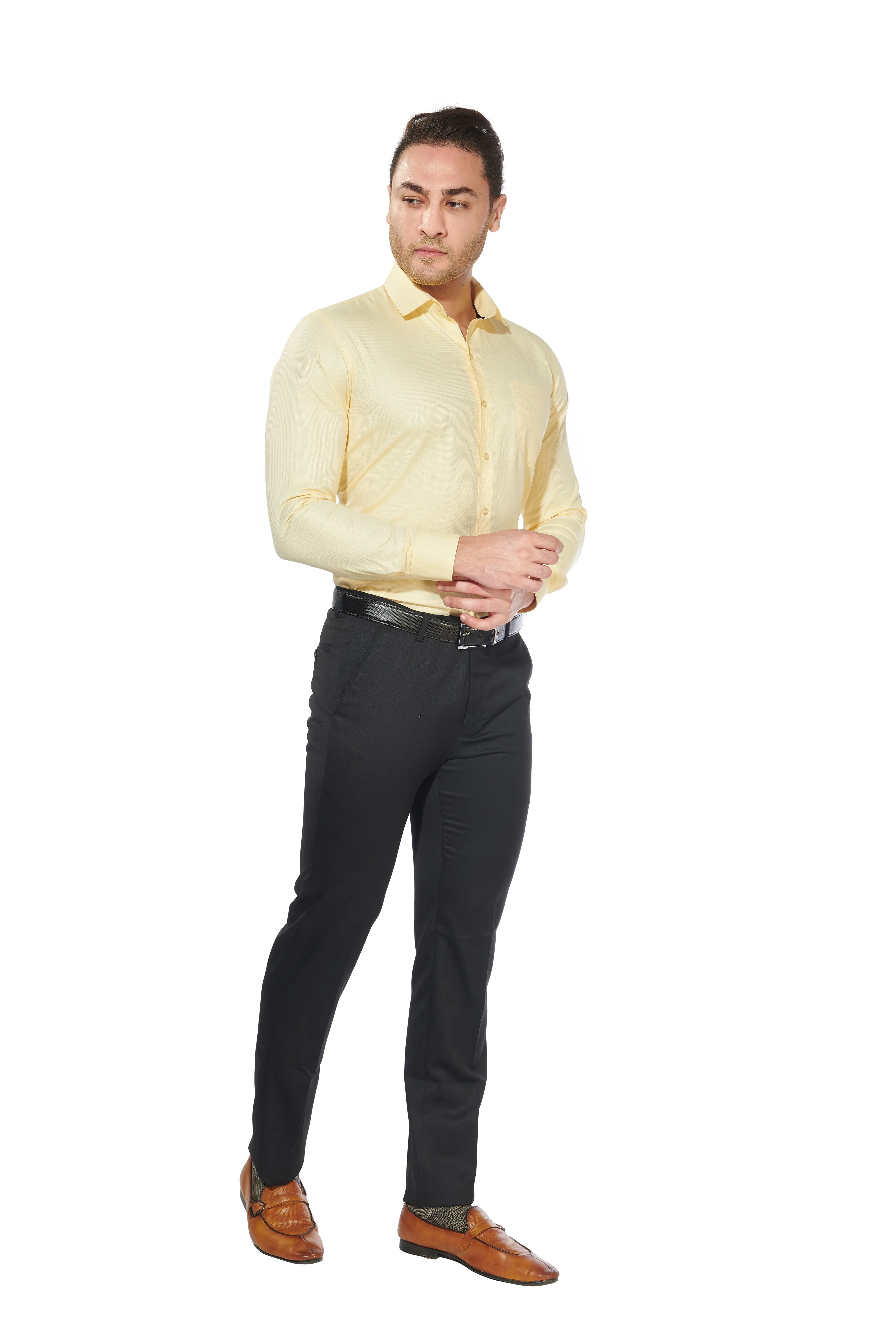 Yellow - Mens Slim-Fit Shirt