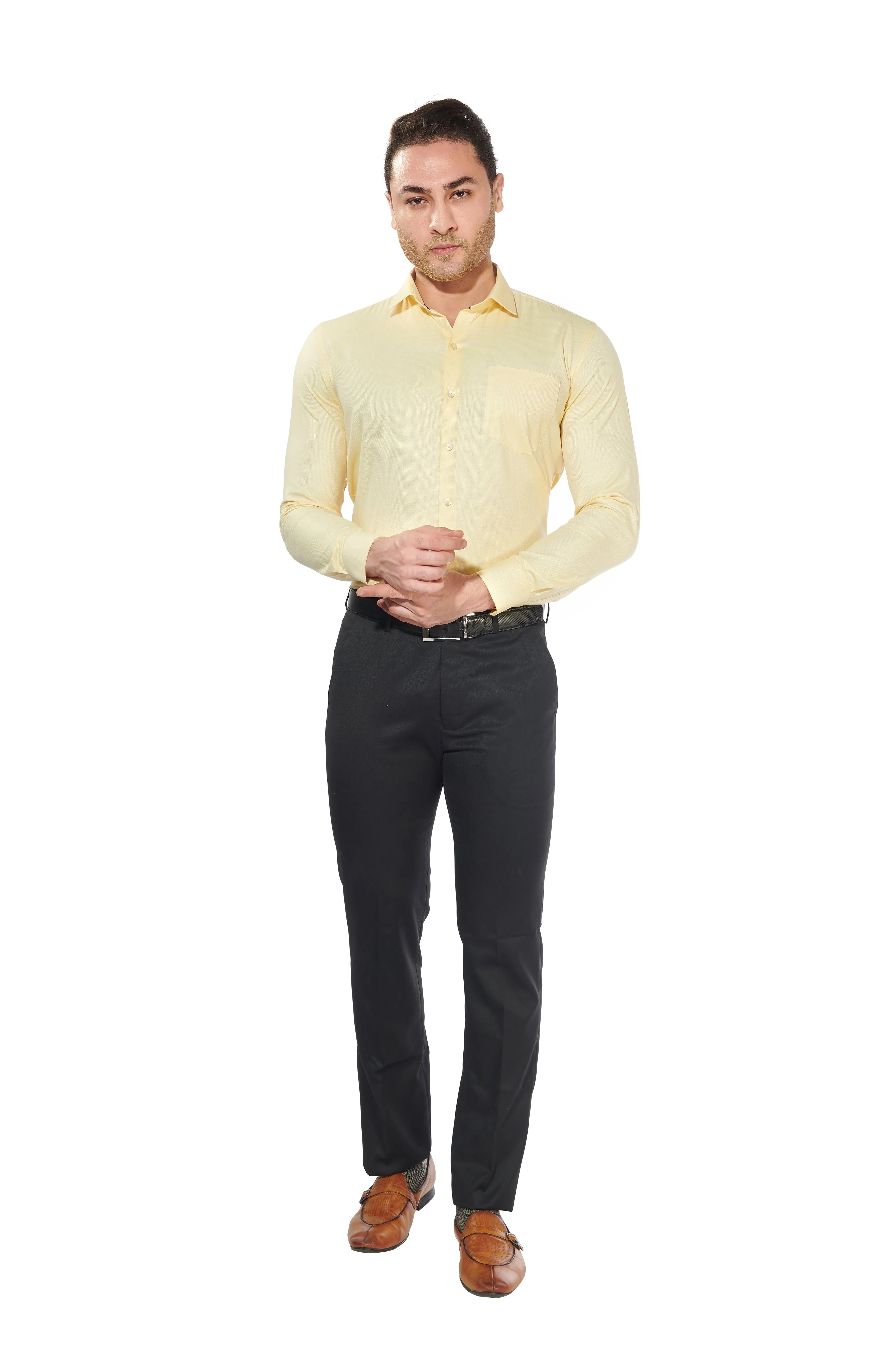 Yellow - Mens Slim-Fit Shirt