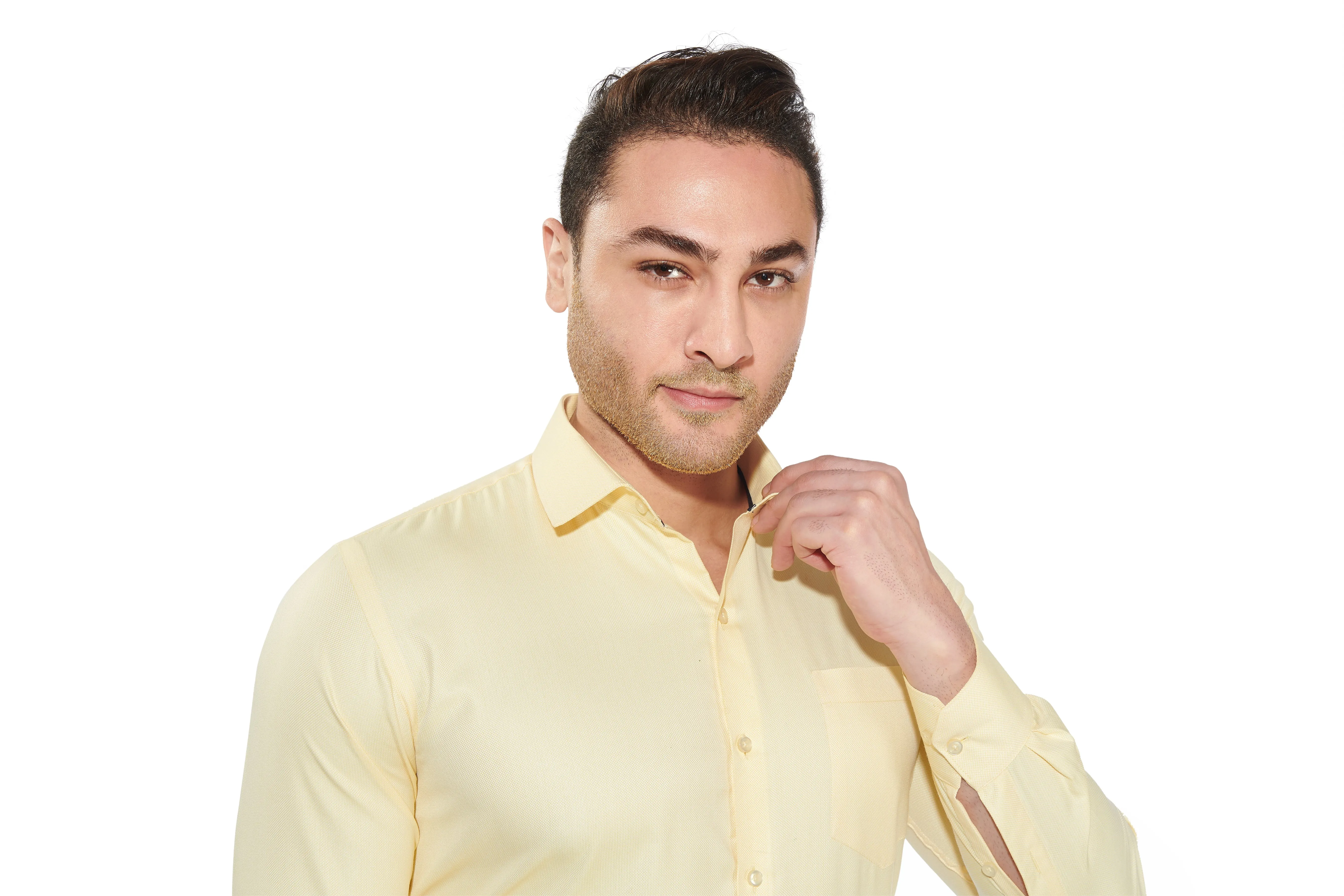 Yellow - Mens Slim-Fit Shirt