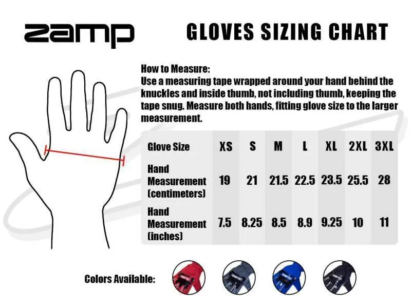 Zamp ZR-50 Race Glove - Red